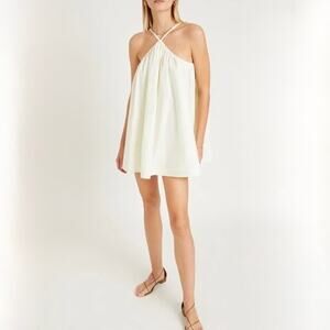 NWT Bondi Born Sardinia Mini Dress Size XS Cotton Tent Trapeze Pearl Resort Chic